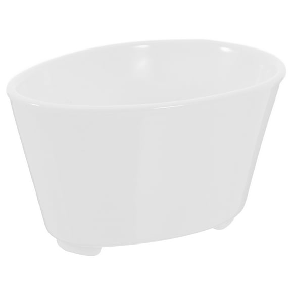 OUNONA White Ceramic Bowl Microwave Safe for Kitchen Use Ideal for Steaming Eggs and Vegetables 7 inch diameter