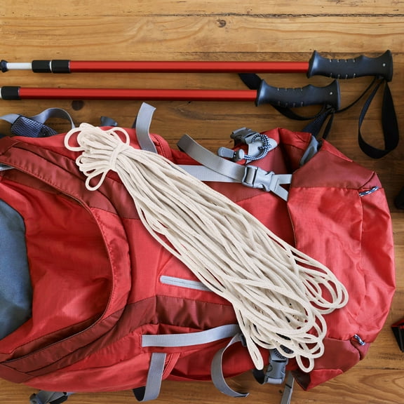 OUNONA White Cotton Braided Rope With Self Absorbing Core 25 M For Flagpoles Tent Securing Camping And Outdoor Activities Hand Woven For Durability