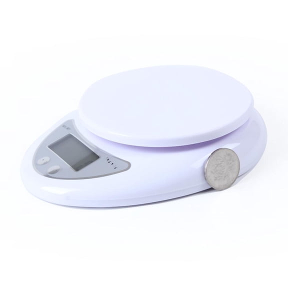 OUNONA White Electronic Scale with Large Screen and Precise Weighing for Ingredients and Food