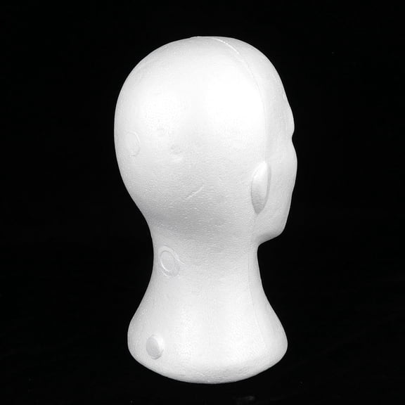 OUNONA White Foam Manikin Head for Displaying Hats Wigs and Accessories Lightweight Art Mannequin 12.5 Inch