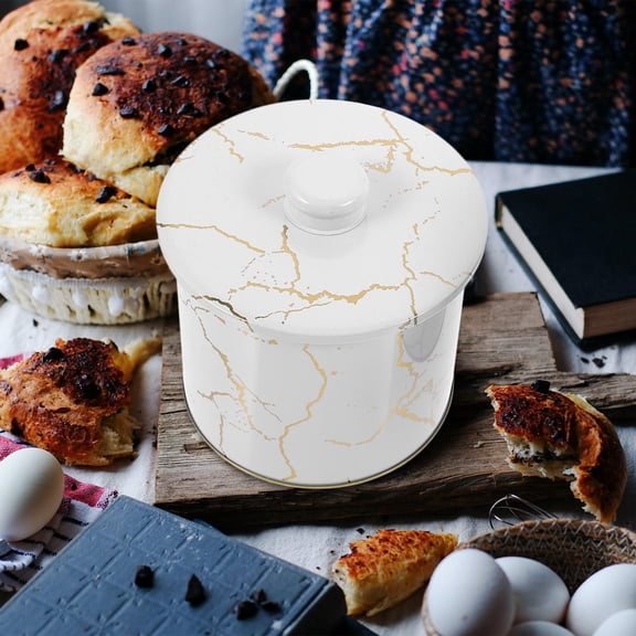 OUNONA White Iron Cake Packing Box for Home Use Sturdy and 2 Pieces