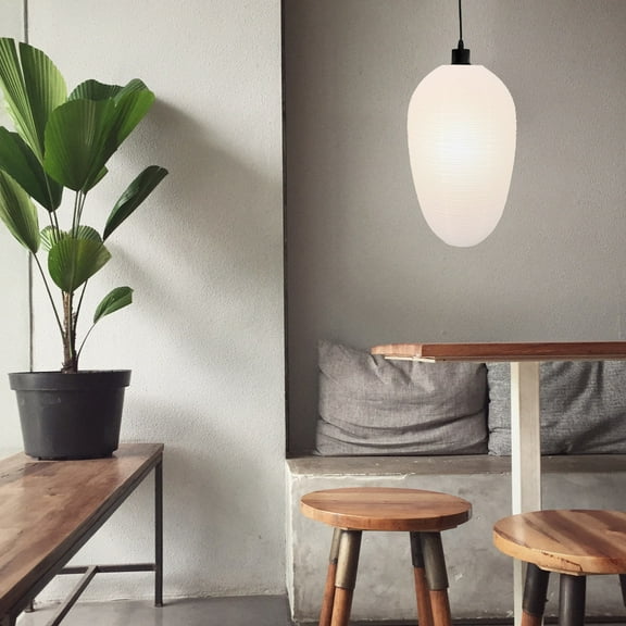 OUNONA White Japanese Style Paper Lampshade for Ceiling Light Soft Diffused Glow Home Decoration