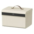 thumbnail image 1 of OUNONA White Lockable Storage Box with Combination Lock Alloy and Plastic Portable Safe for Home and Travel, 1 of 8