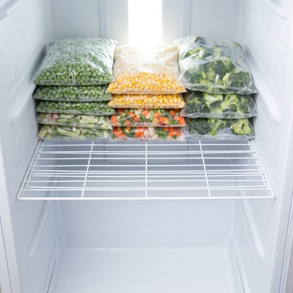 OUNONA White Metal Freezer Shelf Rack with Removable Design for Optimized Cold Air Flow