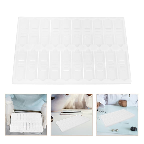 OUNONA White Microscope Slides Storage Holder with Operating Board for Experiments and Laboratory