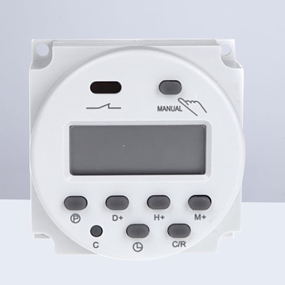 OUNONA White Multipurpose Programmable Timer for Electrical Equipment with Easy Program and Backup Memory