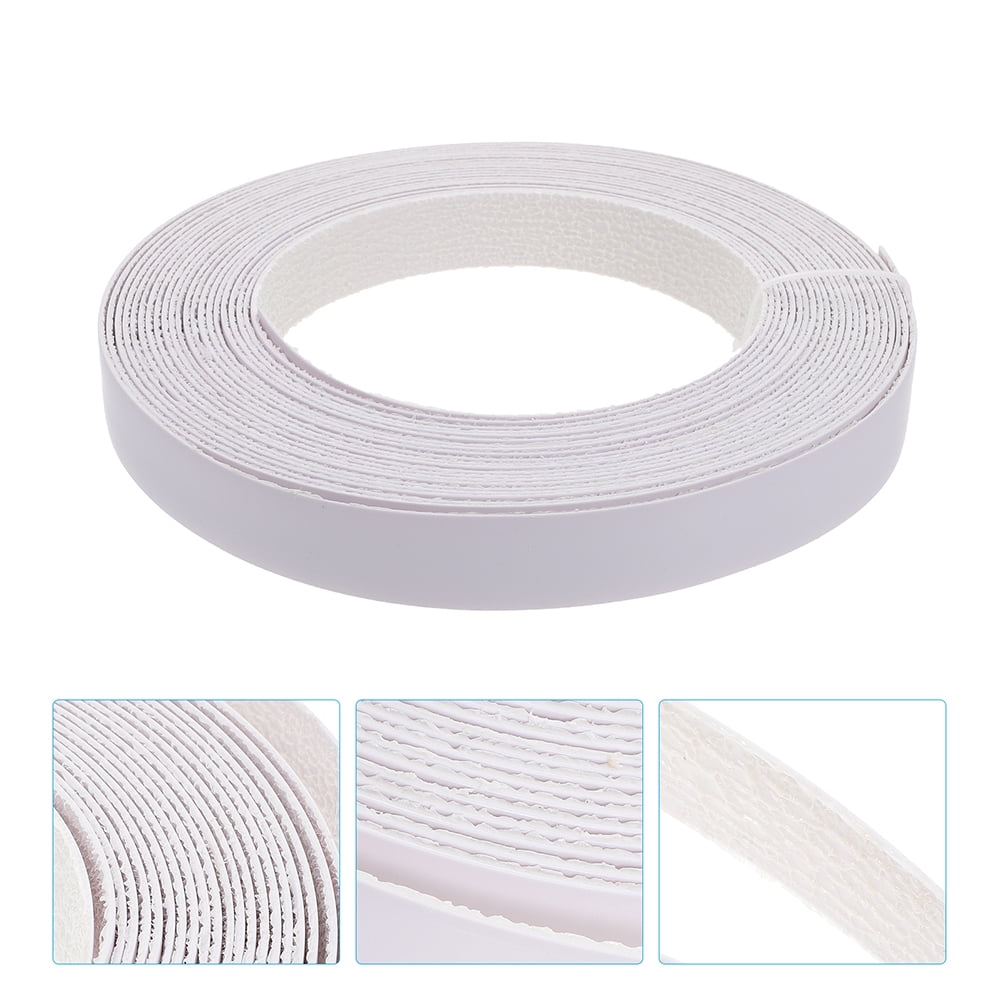 OUNONA White PVC Edging Tape for Furniture Restoration with Strong Adhesive Perfect for Decoration 10m