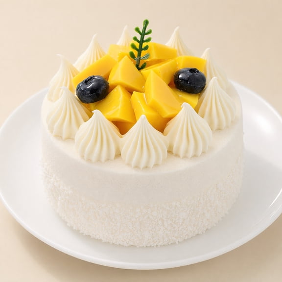 OUNONA White PVC Fake Cake Model for Decoration High Simulation Smooth Surface Excellent Photo Prop 7 Inch