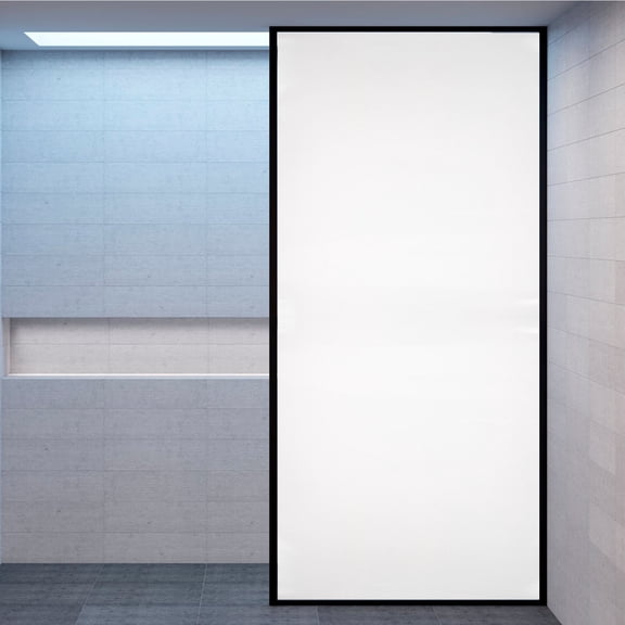 OUNONA White PVC Static Cling Privacy Window Film, Decorative and Easy to Apply & Remove, 17.7 x 78.7 Inches