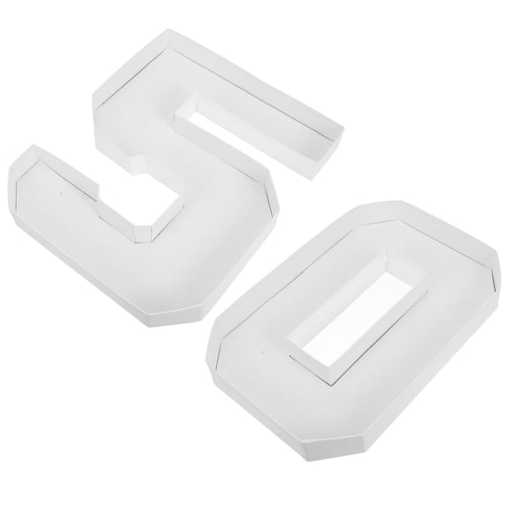OUNONA Set of 2 Large Fillable Number Candy Boxes, Elegant White Paper Storage Containers for Party Favors and Packaging