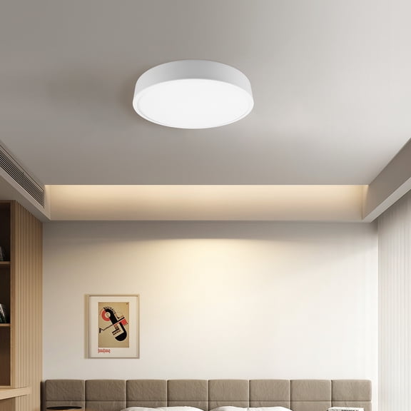 OUNONA White Plastic Ceiling Light Cover Flush Mount Shade Even Light Diffusion