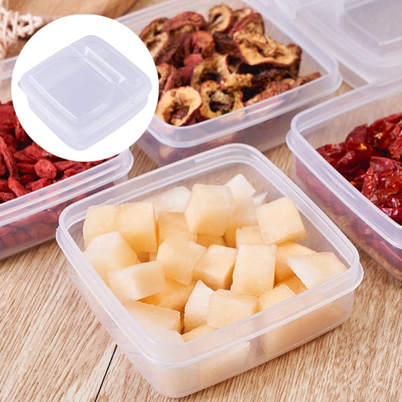OUNONA White Plastic Food Storage Container for Home Fridge Use ...