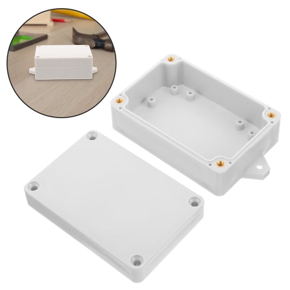 OUNONA White Plastic Outdoor Electrical Junction Box Weatherproof for Underground Cable Connections