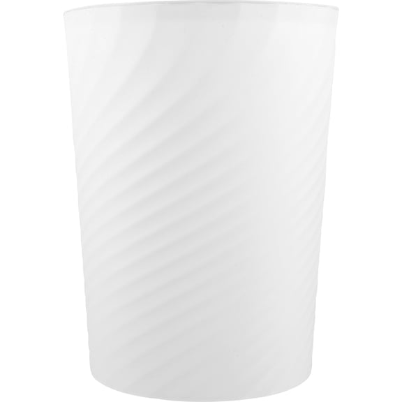OUNONA White Plastic Trash Can for Outdoor Use with Strong Bearing Capacity and Simple Style Design 12.5 x 10.3 inches