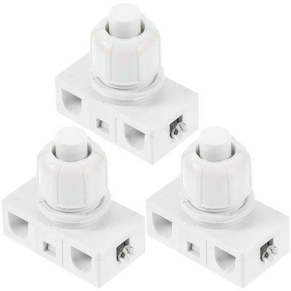 WEAVILUX wired bell push button Push Switch Button ABS Self-Reset General Users Audiovisual 3Pcs