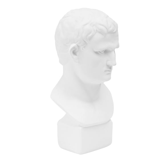 OUNONA White Resin Bust Sculpture Small Portrait Statue Stable Desktop Adornment