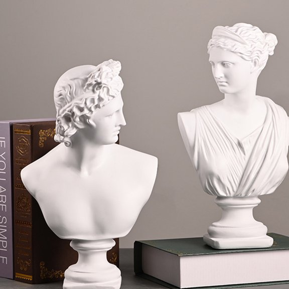 OUNONA White Resin Plaster Figurine David Ornament Stylish Decorative Resin Craft