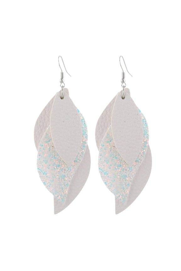 White Sequin Earrings for Women, 1 Pair of Fashionable Ear Drop Dangle Jewelry Accessories