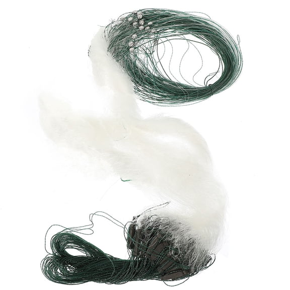 OUNONA White Single Layer Replaceable Fishing Gill Net Mesh for Multiple Fishing Techniques and Methods