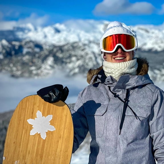 OUNONA White Snowflake Snowboard Decal Step Pad for Reliable Nonslip Protection during Skiing