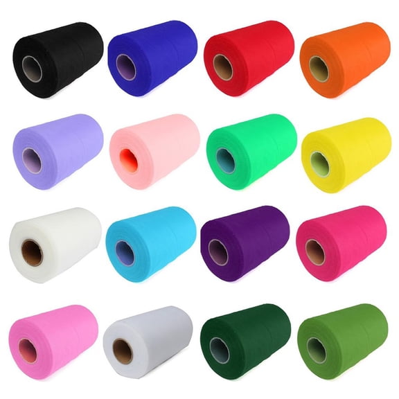 OUNONA White Tulle Fabric Roll for Wedding Veils, Bows, Party Decorations, Wraps, and Craft Projects
