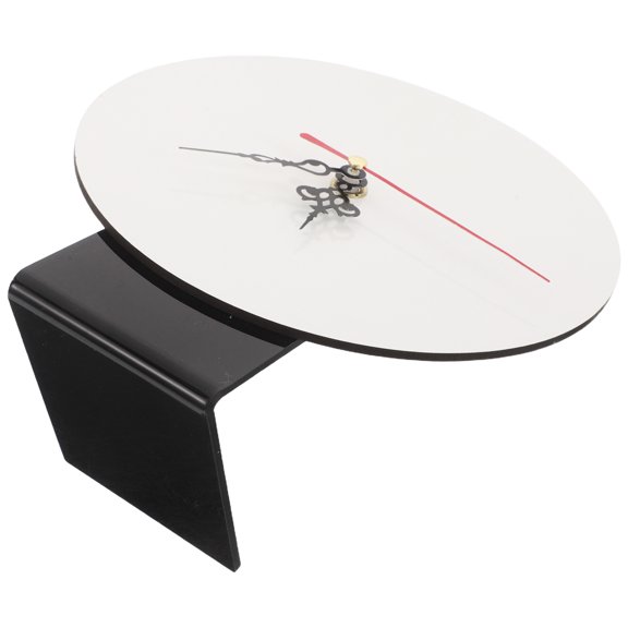 OUNONA White Wooden Clock Face Blank for Heat Transfer with Silent Clock Mechanism Ideal for Wall Hanging