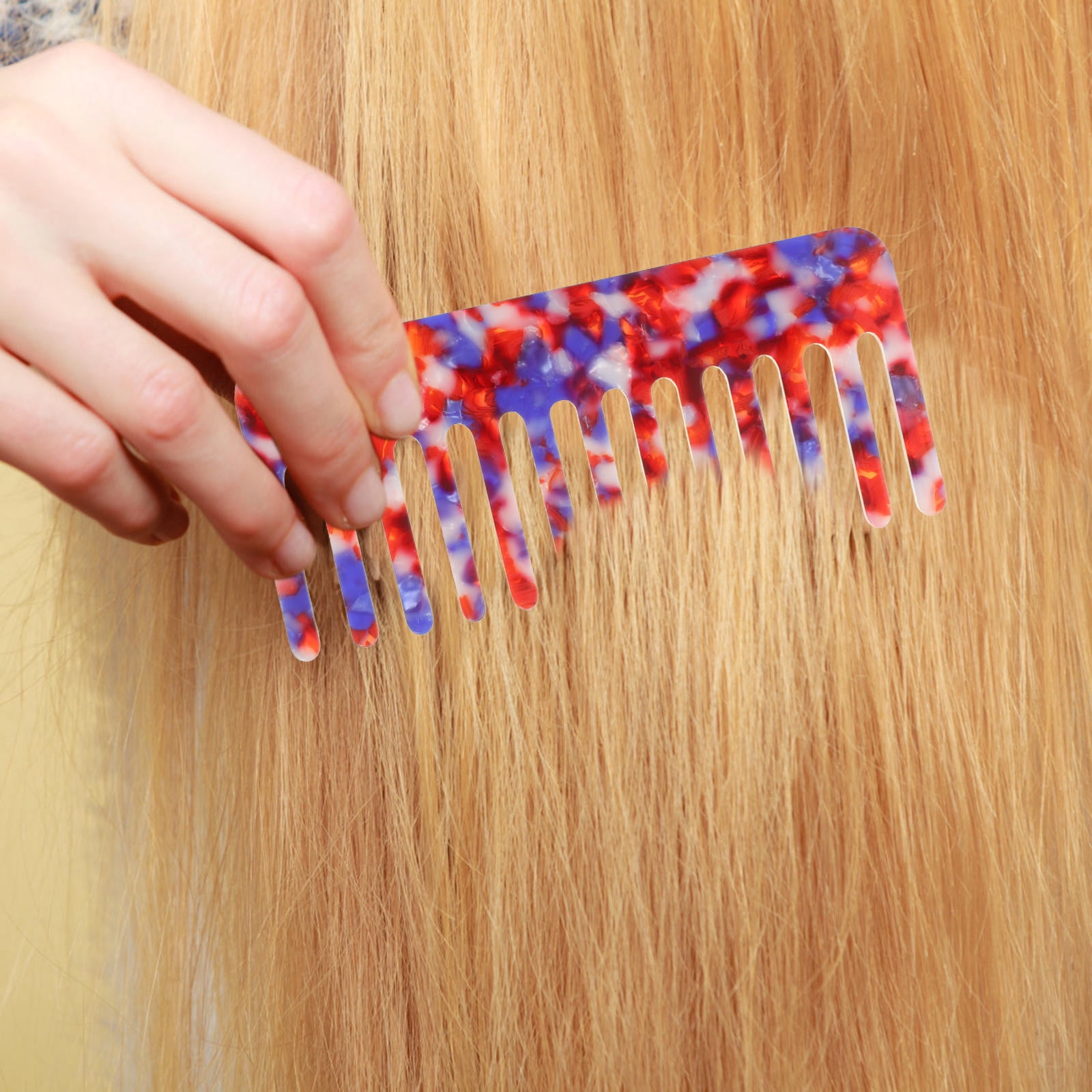 OUNONA Wide Tooth Hair Comb, Multi-Color Styling Comb, Sturdy Texture ...