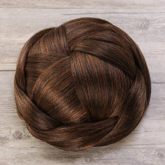 OUNONA Wig Braided Ponytail Hairstyle Toupee for Women Brown Wedding Accessories Women's