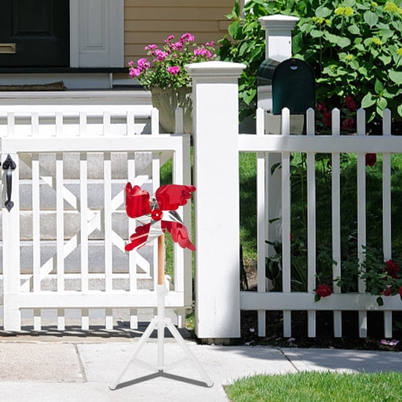 OUNONA Windmill Base Garden Windmill Stand 50.00X50.00X50.00CM White