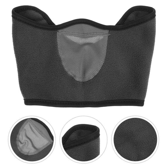 OUNONA Cold Weather Face Cover Grey Polar Fleece 1Pcs