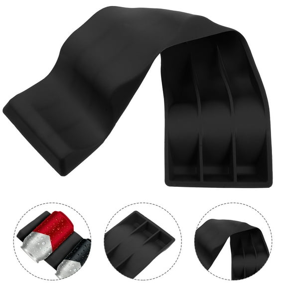 OUNONA Black Silicone Wine Bottle Holder Rack for Cabinet, Countertop, and Fridge Storage Organizer