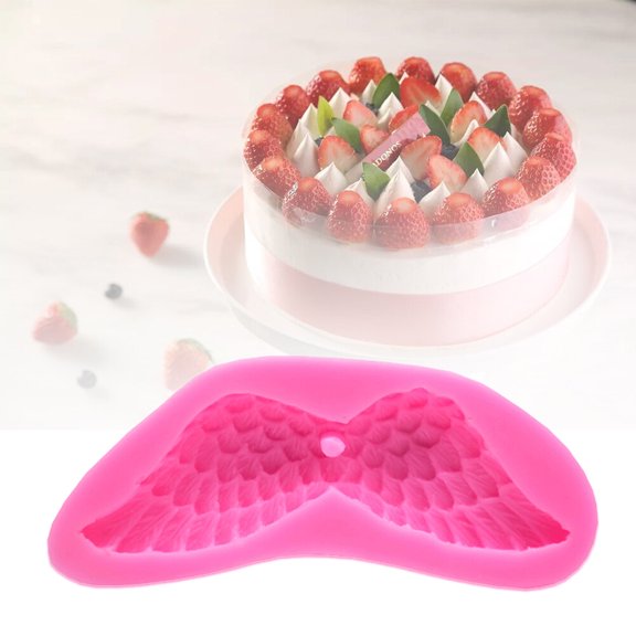 OUNONA Wings Silicone Baking Mold for DIY Cake Fondant Crafts Suitable for Parties 6.3 Inches