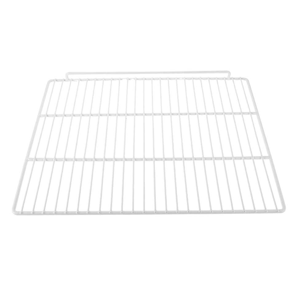 OUNONA Heavy Duty Refrigerator Shelf Divider with Open Grid Design, Clear View White Steel Mesh Organizer for Kitchen Storage