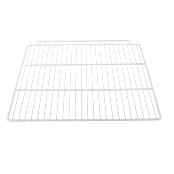 OUNONA Heavy Duty Refrigerator Shelf Divider with Open Grid Design, Clear View White Steel Mesh Organizer for Kitchen Storage