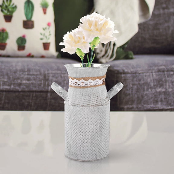 OUNONA Wire Round Flower Pot Excellent Workmanship Vase Chic Ornament