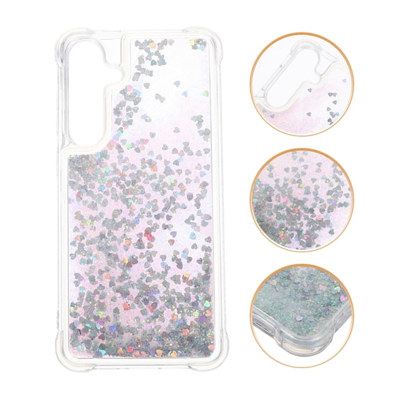 OUNONA Mobile Phone Shell: Drop Protection Silver TPU Case For Women Daily Use 1Pack