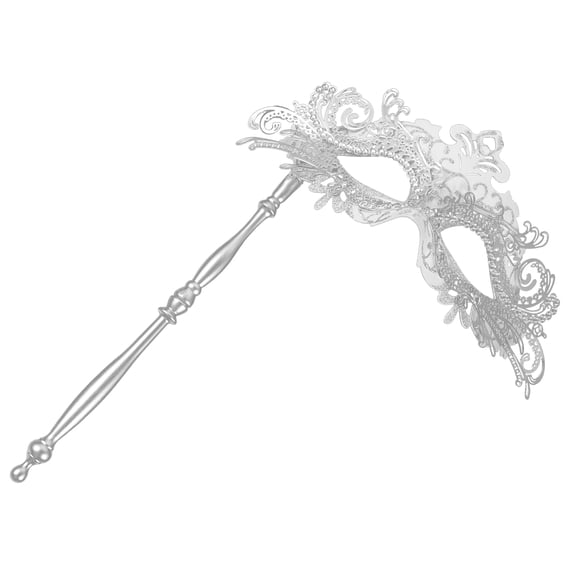 OUNONA Women's Masquerade with Stick, Handheld Costume Party Prom Decor ...