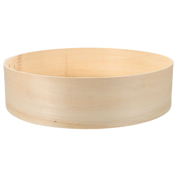 OUNONA 7.87 Inch Wooden Flour Sifter with Fine Mesh Screen for Baking, Easy to Clean, Tool, Khaki Color