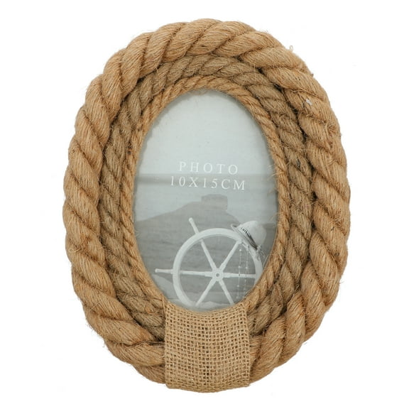 OUNONA Retro Photo Frame Made of Synthetic Material Beige Color for Home Use Elegant Design 7x9 Inches