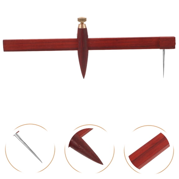 Homoyoyo Circle Ruler Template Pottery Tools Dark Red Wood 1Set for Pottery Making