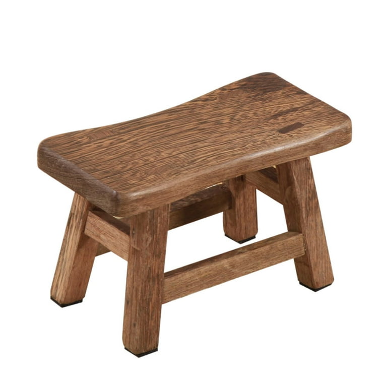 OUNONA Wood Stool Wooden Small Stools Miniature Display Chairs Shower Mini Tiny Step Footstool Base Flowerpot Stand Walmart