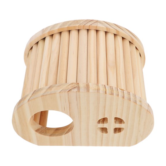 OUNONA Wooden Chicken Hideout Light Brown Small Pet Warm Nest for Indoor Decor and Breed Box