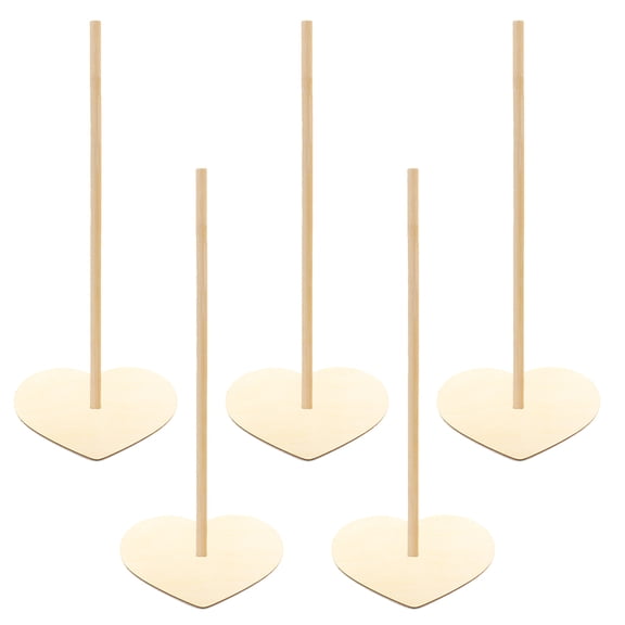 OUNONA Wooden Donut Display Stand for Party Beige Color Sturdy and Durable with Smooth Surface 5 Pieces