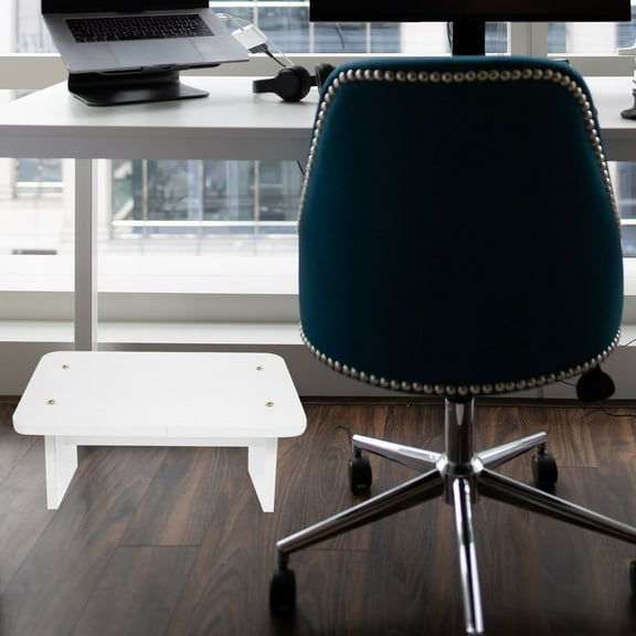 OUNONA Wooden Foot Rest Stool for Home Color Ergonomic Design Sloping Under Table 1 Piece