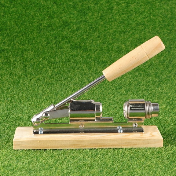 OUNONA Wooden Hand-press Mechanical Walnut Metal Nut Nutcracker