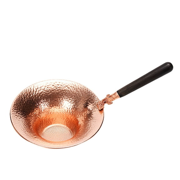 OUNONA Copper Tea Infuser with Wooden Handle, Fish Shape Tea Strainer for Home Kitchen, Assorted Colors, and Stylish
