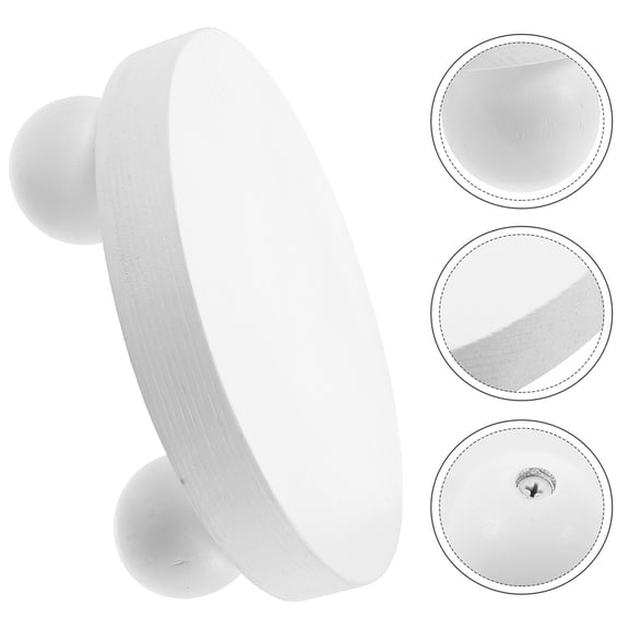 HOMOBABE Wooden Bench for Kids Mini Round Stool Decorative Photography Prop 6.5 Inches