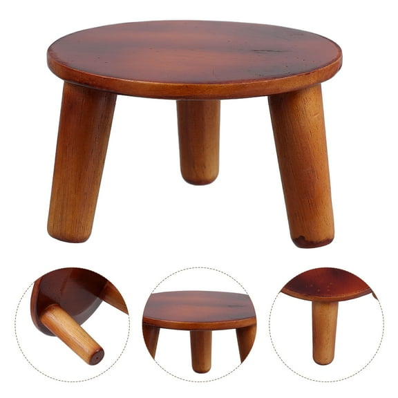 OUNONA Wooden Plant Riser Stand for Flowerpots and Statues, Vintage Asian Style Bonsai Pedestal Display Base, Handcrafted Wood