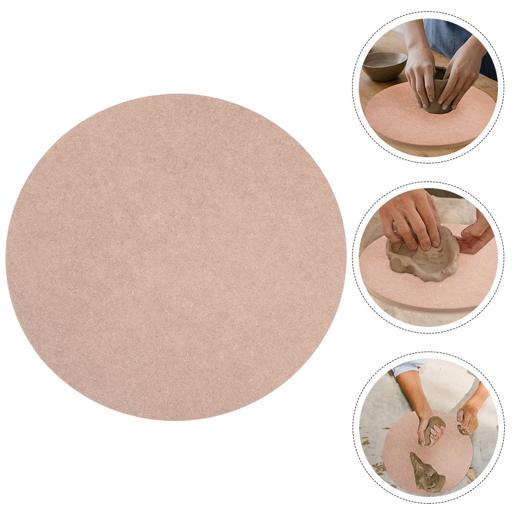 FOLOYORI Portable Wooden Pottery Wheel Base Plate for Sculpture Making with Smooth Edges and Sturdy Build