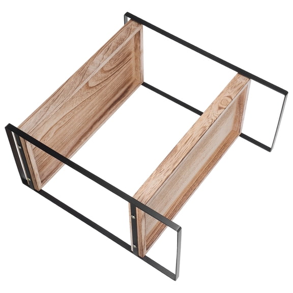 OUNONA Wooden Shelf Stand Kitchen Counter Spice Rack Wooden Cosmetics Rack Bathroom Countertop Organizer Toiletry Storage Rack Countertop 2-Tier Shelf